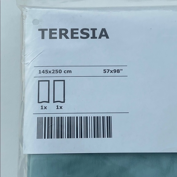 NEW IKEA Teresia Sheer Curtains 1 Pair Light Blue - Picture 3 of 8